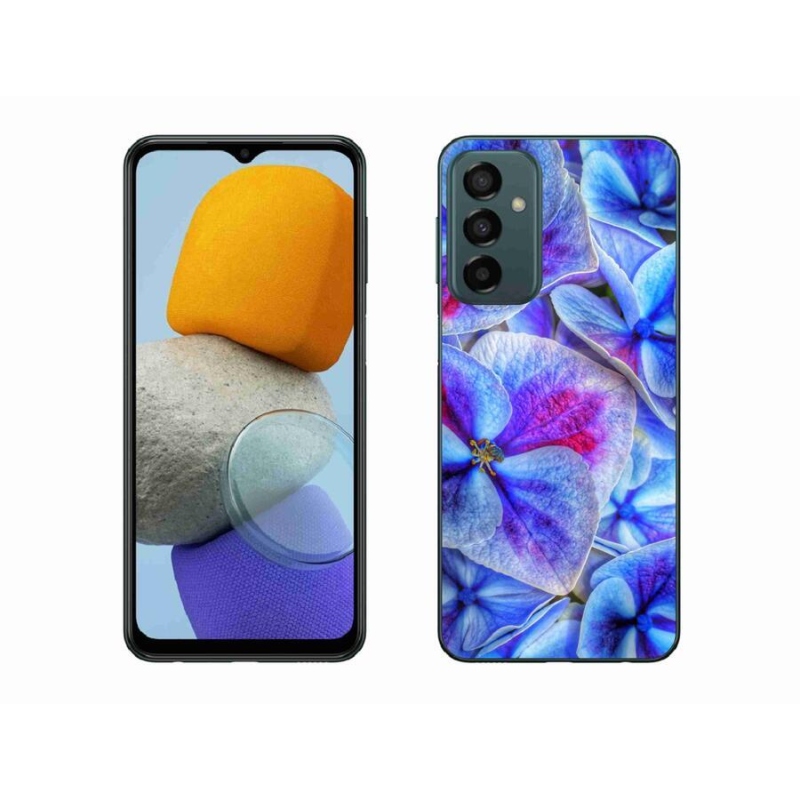 Gél védőhuzat mmCase Samsung Galaxy M23 5G - kék virágok 1