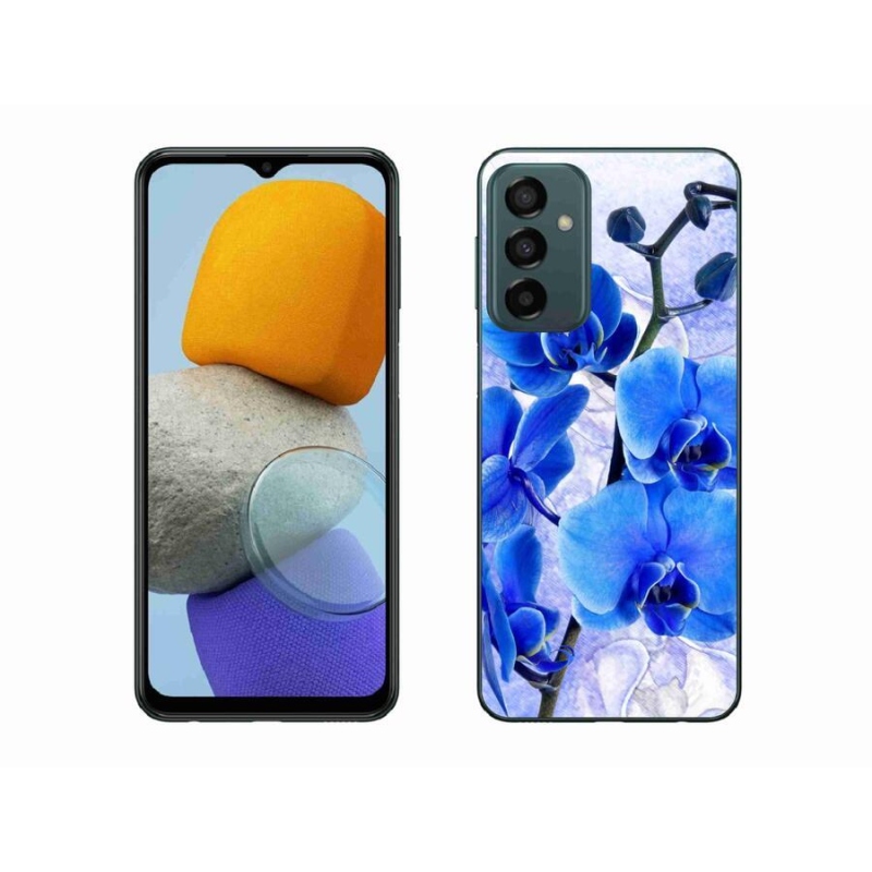 Gél védőhuzat mmCase Samsung Galaxy M23 5G - kék virágok