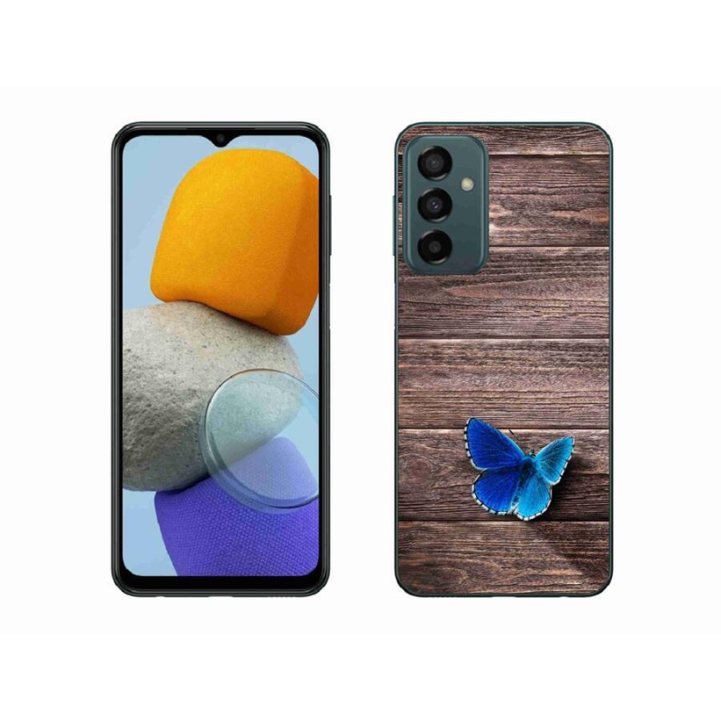 Gél védőhuzat mmCase Samsung Galaxy M23 5G - kék pillangó 1