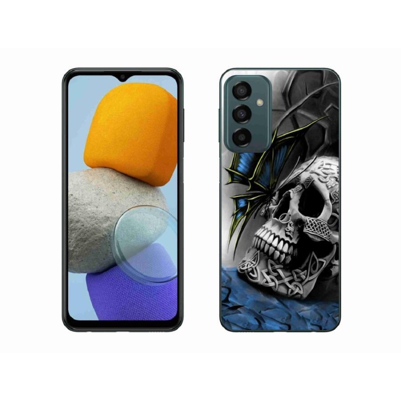 Gél borító mmCase Samsung Galaxy M23 5G - pillangó és koponya - Samsung Galaxy M23 5G számára