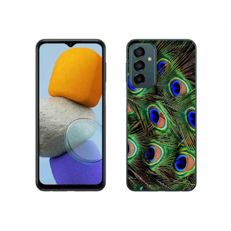 Zselés borítás mmCase Samsung Galaxy M23 5G - pávatoll - Samsung Galaxy M23 5G számára