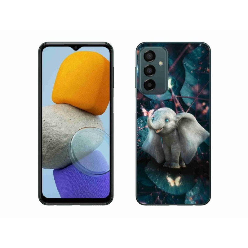 Gél borítás mmCase Samsung Galaxy M23 5G - aranyos elefánthoz