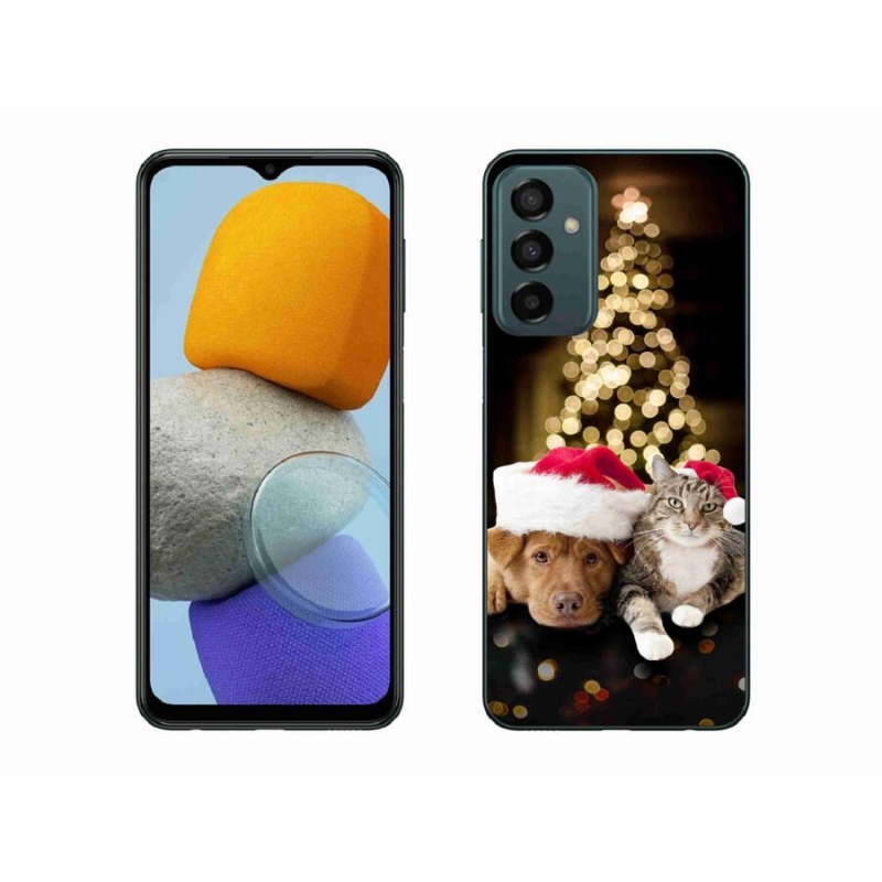 Gél borítás mmCase Samsung Galaxy M23 5G - Karácsonyi kutya és macska