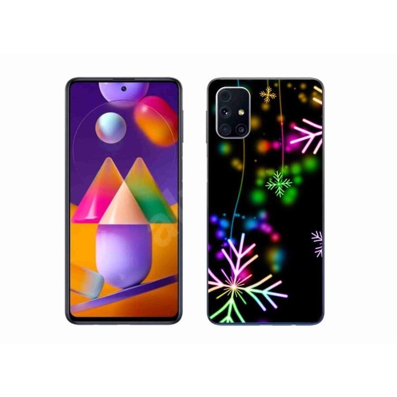 Gél borítás mmCase a mobiltelefon Samsung Galaxy M31S - színes pelyhek