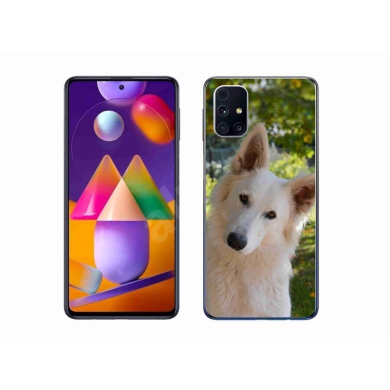 Gél védőhuzat mmCase Samsung Galaxy M31s - fehér Svájci juhász 1