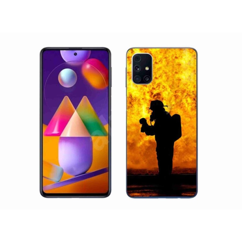 Gél borítás mmCase Samsung Galaxy M31s készülékhez - tűzoltó