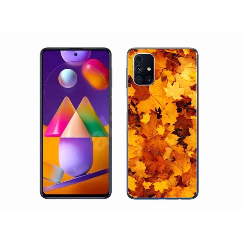 Gél borító mmCase Samsung Galaxy M31s készülékhez - juharlevelek