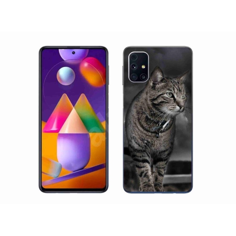 Gél védőhuzat mmCase Samsung Galaxy M31s készülékhez - macska
