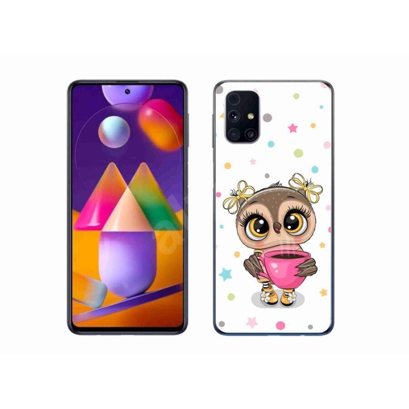 Zselés borítás mmCase Samsung Galaxy M31s készülékhez - rajzfilm bagoly