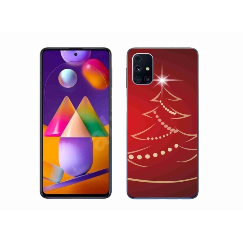 Gél borító mmCase Samsung Galaxy M31s készülékhez - karácsonyfa karikatúra