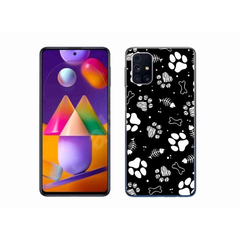 Gél borítás mmCase Samsung Galaxy M31s készülékhez - kutyamancsok