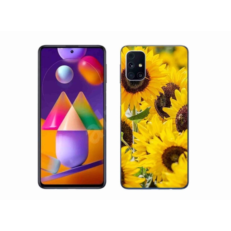Zselés borítás mmCase Samsung Galaxy M31s készülékhez - Napraforgó
