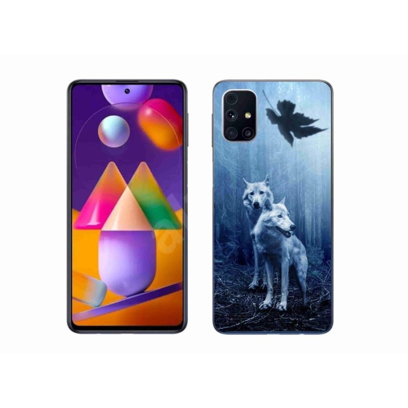 Zselés borítás mmCase Samsung Galaxy M31s készülékhez - farkasok az erdőben