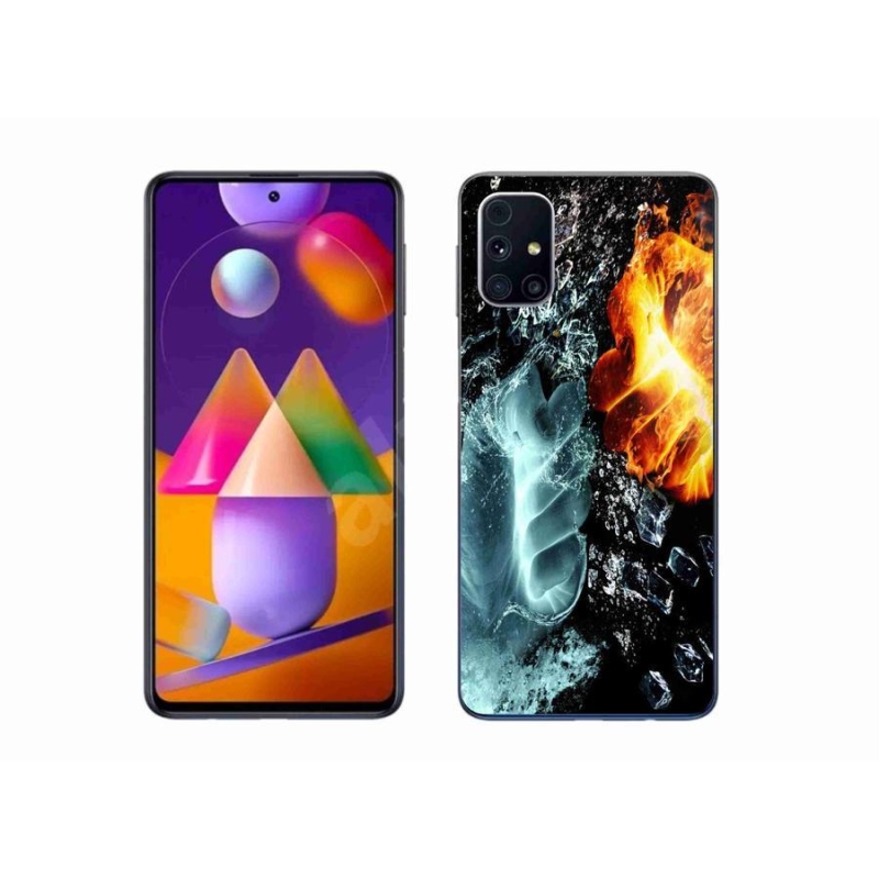 Gél borítás mmCase Samsung Galaxy M31s - víz és tűz