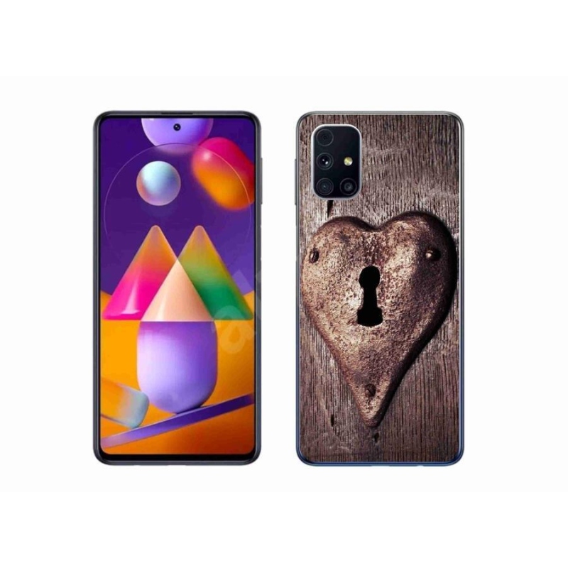 Zselés borítás mmCase Samsung Galaxy M31s készülékhez - szív alakú zár
