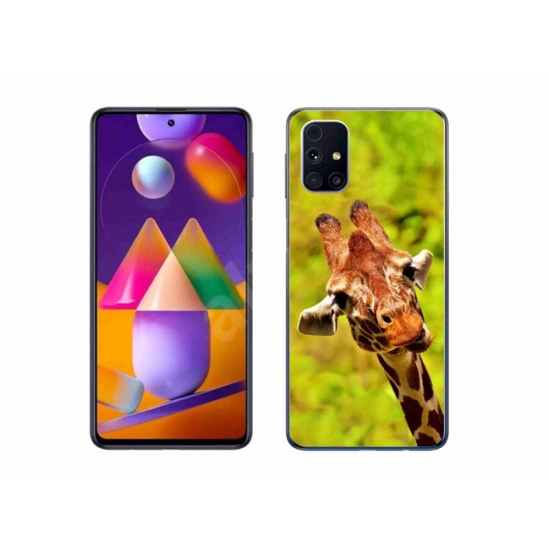 Zselés borító mmCase Samsung Galaxy M31s készülékhez - zsiráf