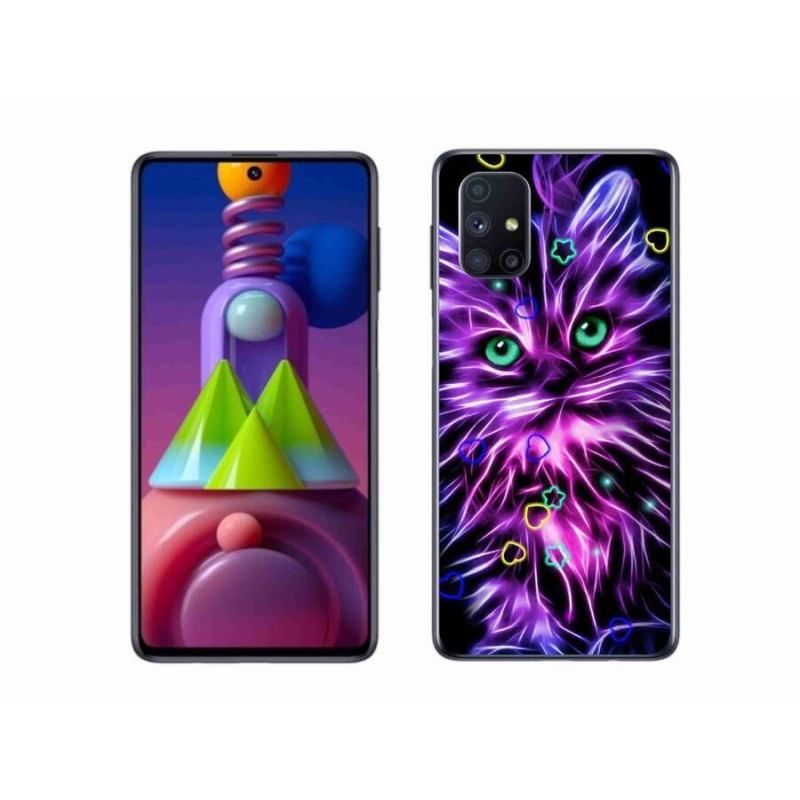 Gél borító mmCase Samsung Galaxy M51 készülékhez - absztrakt macska