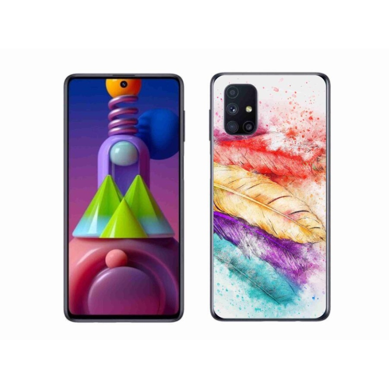 Gél védőhuzat mmCase mobiltelefonhoz Samsung Galaxy M51 - színes tollak