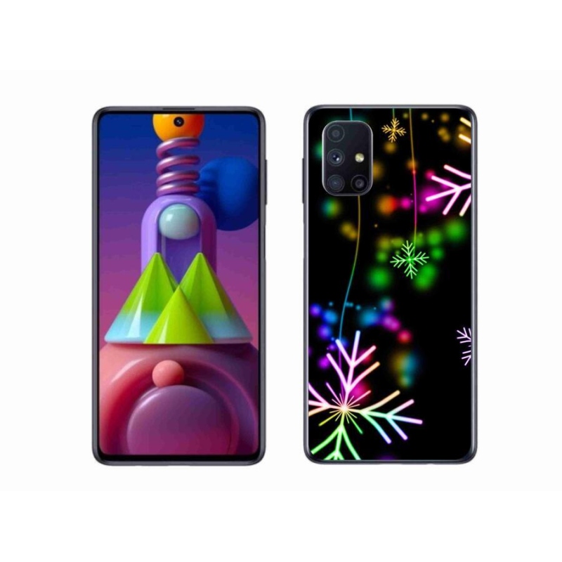 Gél védőhuzat mmCase mobiltelefonhoz Samsung Galaxy M51 - színes pelyhek