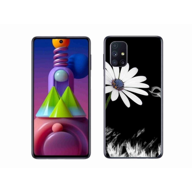 Gél védőhuzat mmCase Samsung Galaxy M51 készülékhez - fehér virág