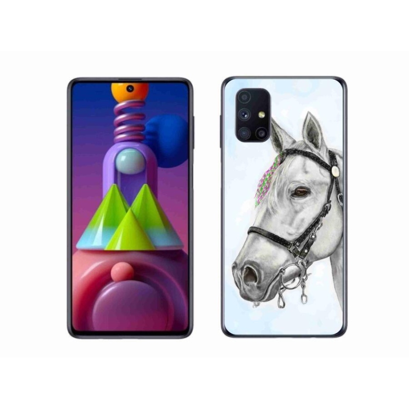Gél védőhuzat mmCase Samsung Galaxy M51 - fehér ló 1