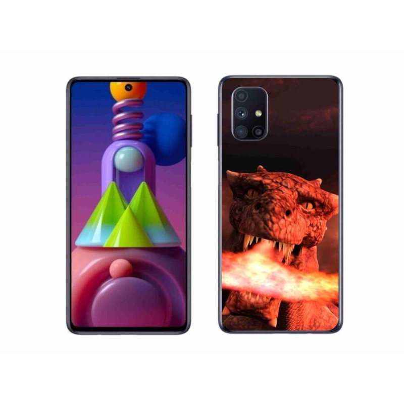 Gél védőhuzat mmCase mobiltelefonhoz Samsung Galaxy M51 - sárkány