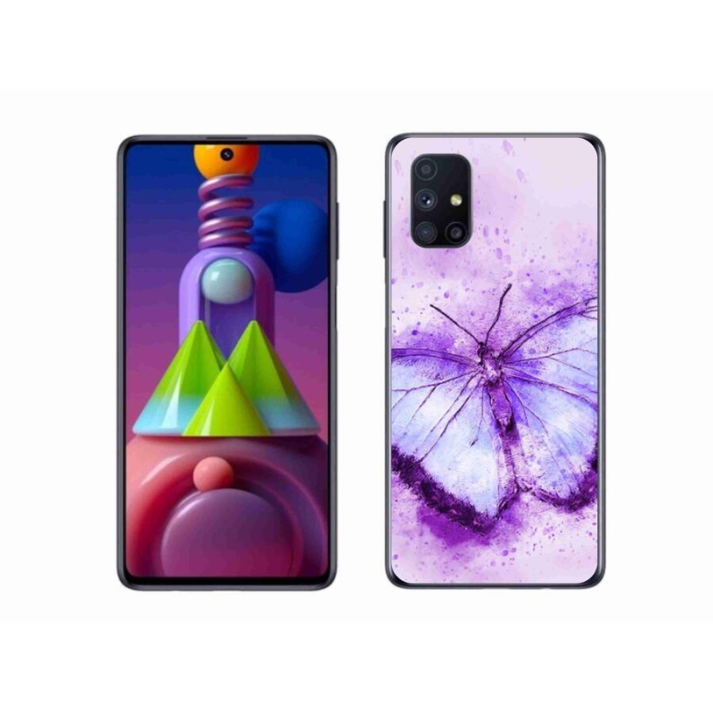 Gél védőhuzat mmCase Samsung Galaxy M51 készülékhez - lila pillangó