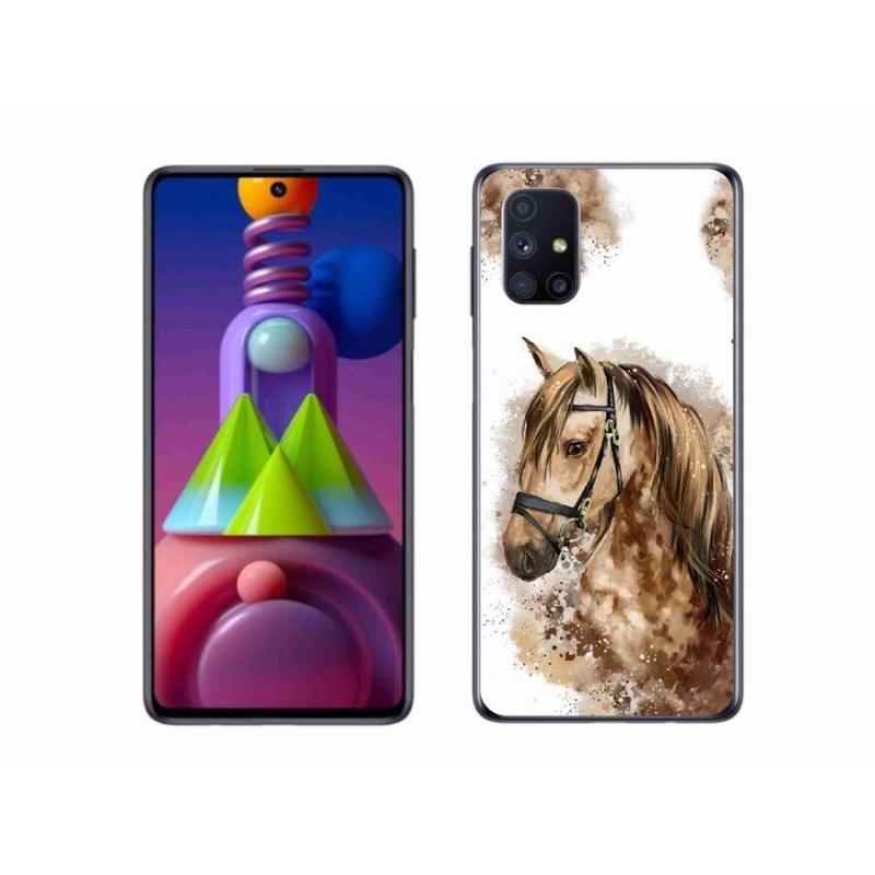 Zselés borítás mmCase Samsung Galaxy M51 - barna rajzfilm lóhoz