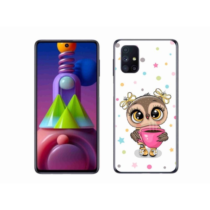 Gél borító mmCase Samsung Galaxy M51 készülékhez - rajzfilm bagoly