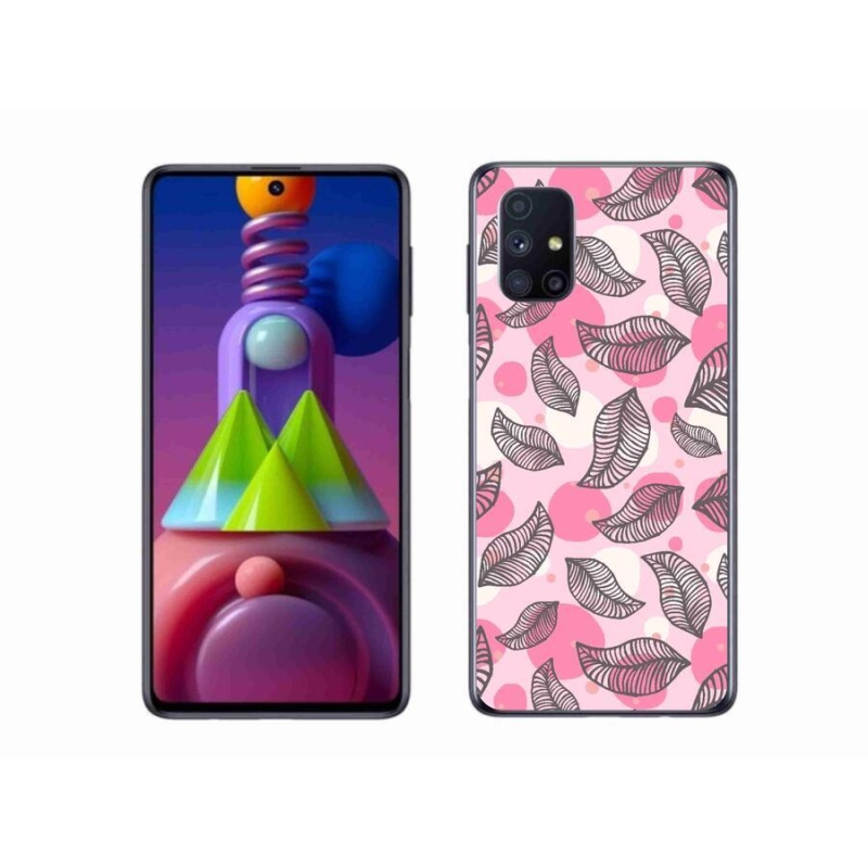 Gél borítás mmCase Samsung Galaxy M51 készülékhez - rajzfilmes hulló levelek