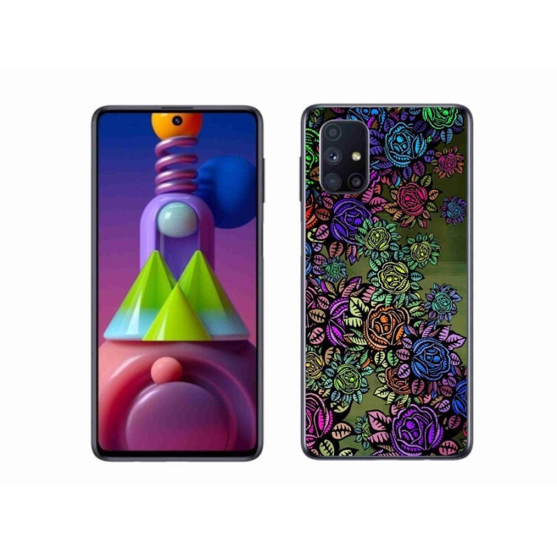 Gél borító mmCase mobiltelefonhoz Samsung Galaxy M51 - virágok 6