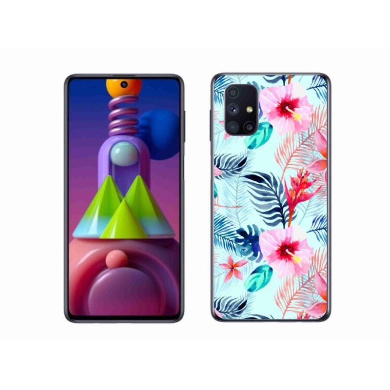 Gél védőhuzat mmCase mobiltelefonhoz Samsung Galaxy M51 - virágok