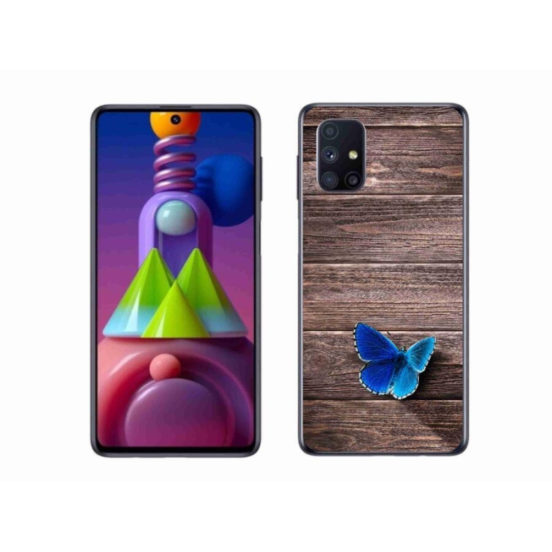 Gél védőhuzat mmCase Samsung Galaxy M51 - kék pillangó 1