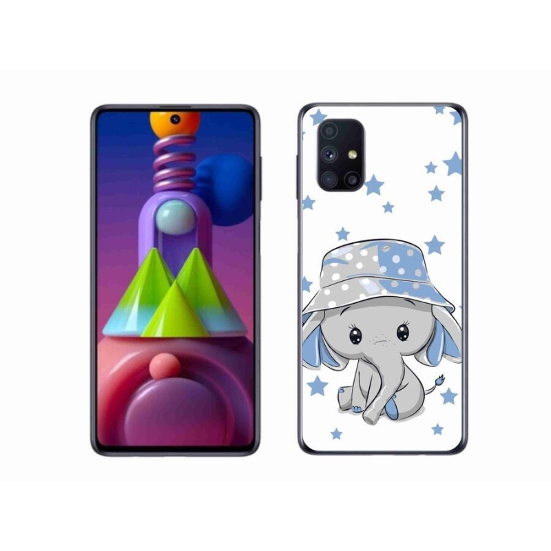Gél védőhuzat mmCase Samsung Galaxy M51 - kék elefánthoz