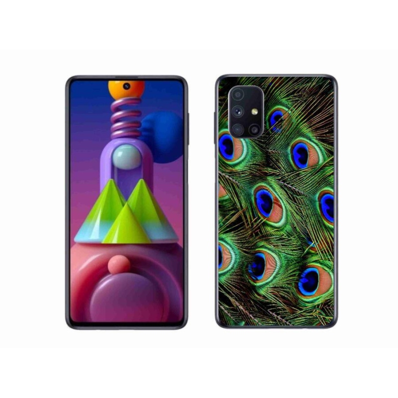 Zselés borítás mmCase Samsung Galaxy M51 készülékhez - pávatoll