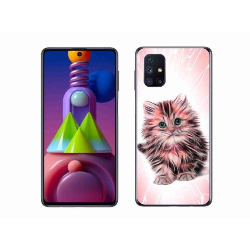 Gél borítás mmCase Samsung Galaxy M51 készülékhez - aranyos cica