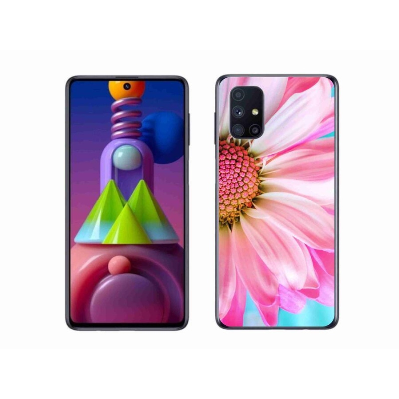 Gél védőhuzat mmCase Samsung Galaxy M51 készülékhez - rózsaszín virág