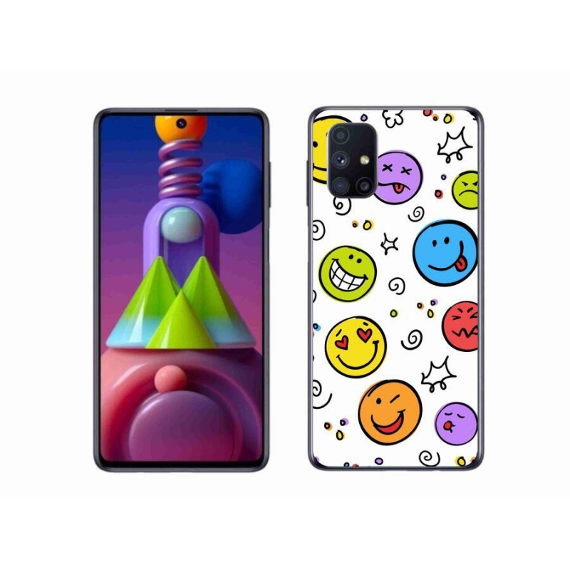 Gél borítás mmCase Samsung Galaxy M51 készülékhez - smiley-k
