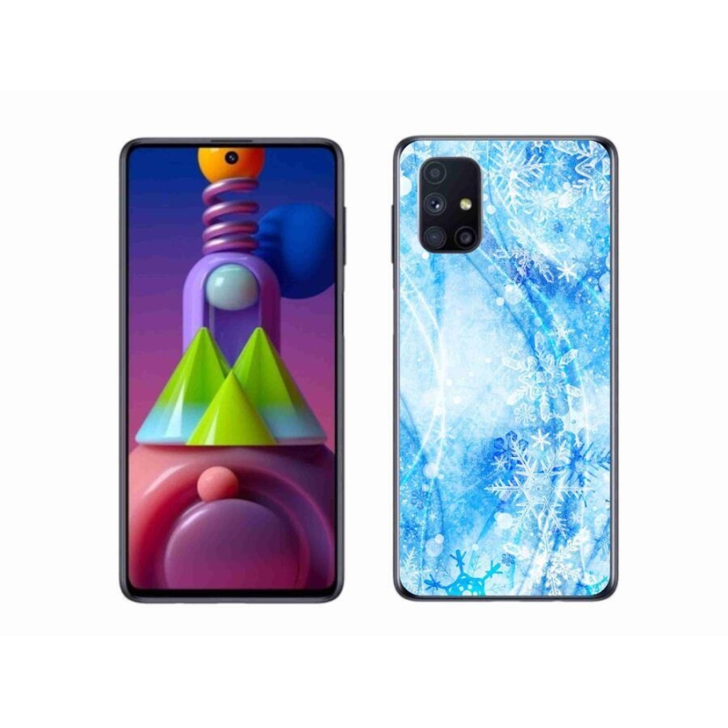 Gél védőhuzat mmCase Samsung Galaxy M51 készülékhez - hópelyhek