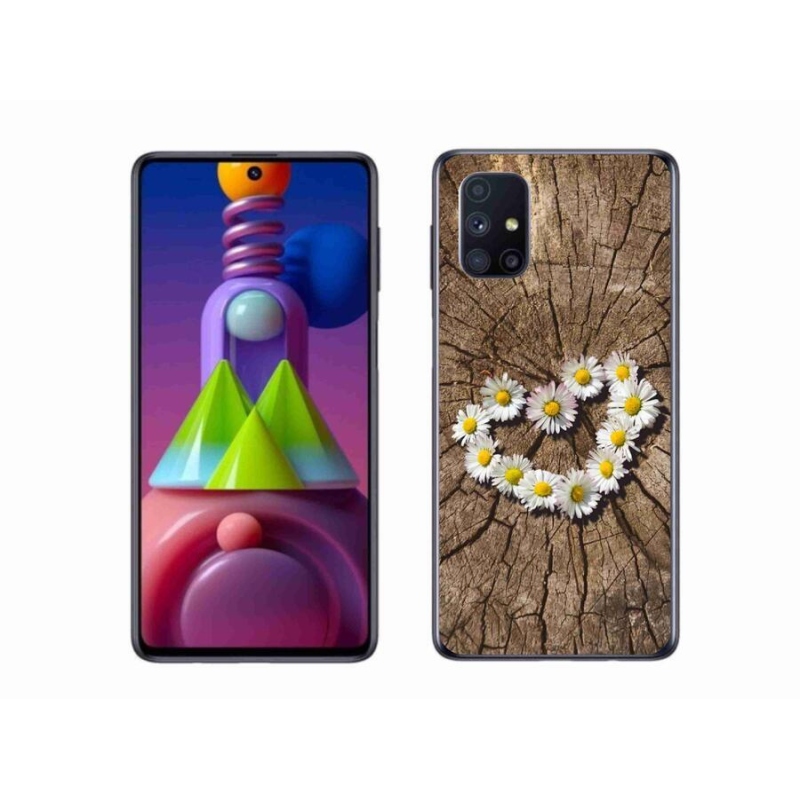 Gél védőhuzat mmCase mobiltelefonhoz Samsung Galaxy M51 - Százszorszépek szíve