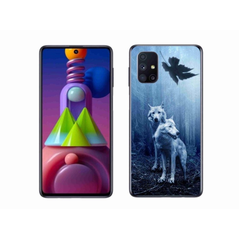 Zselés borító mmCase mobil Samsung Galaxy M51 - farkasok az erdőben