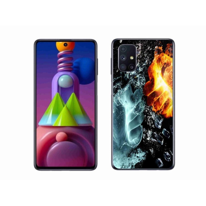 Zselés borítás mmCase Samsung Galaxy M51 - víz és tűz