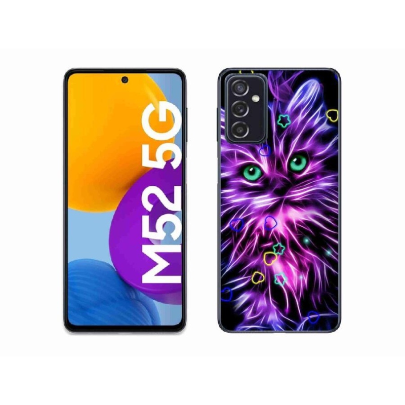 Zselés borítás mmCase Samsung Galaxy M52 5G - absztrakt macska