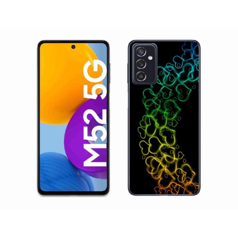 Zselés borítás mmCase Samsung Galaxy M52 5G - színes szívek