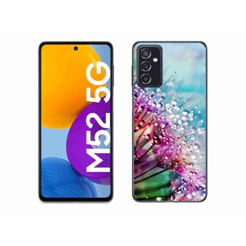 Gél védőhuzat mmCase mobiltelefonhoz Samsung Galaxy M52 5G - színes virágok