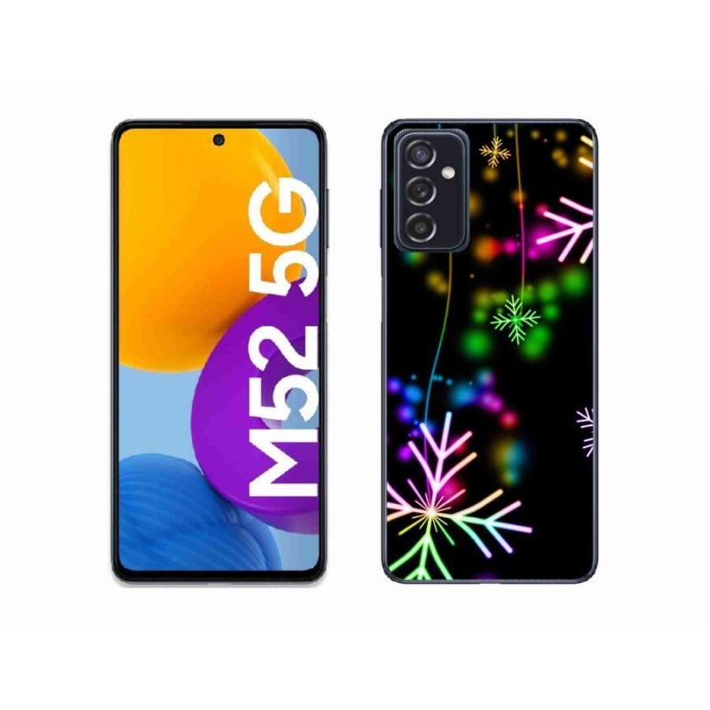 Gél borítás mmCase a mobiltelefon Samsung Galaxy M52 5G - színes pelyhek