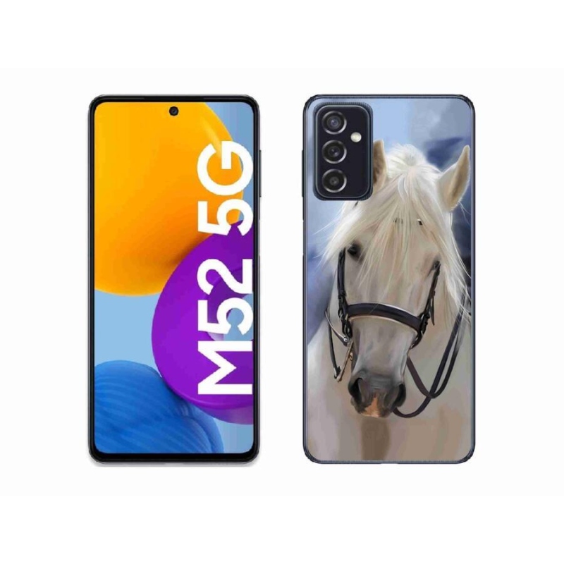 Zselés borítás mmCase Samsung Galaxy M52 5G - fehér ló