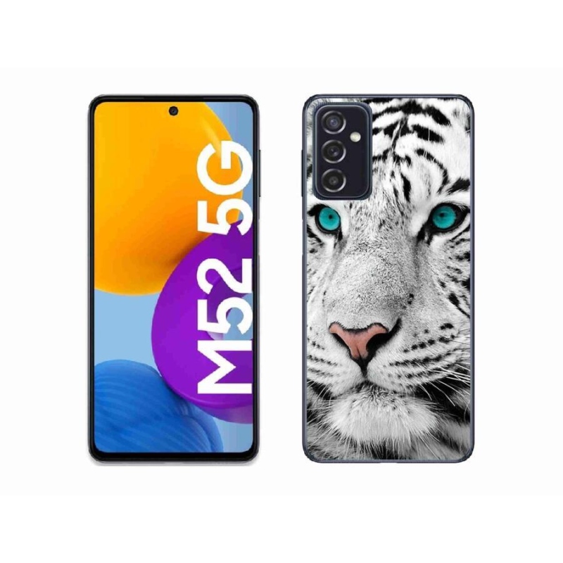 Gél védőhuzat mmCase Samsung Galaxy M52 5G - fehér tigris