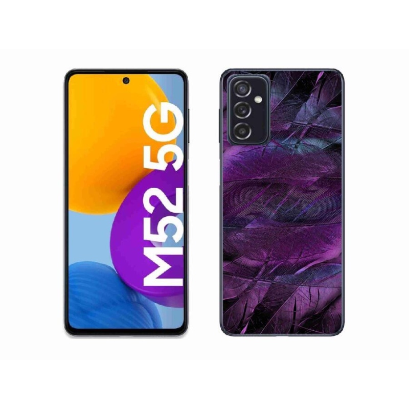 Gél védőhuzat mmCase Samsung Galaxy M52 5G - lila tollakhoz