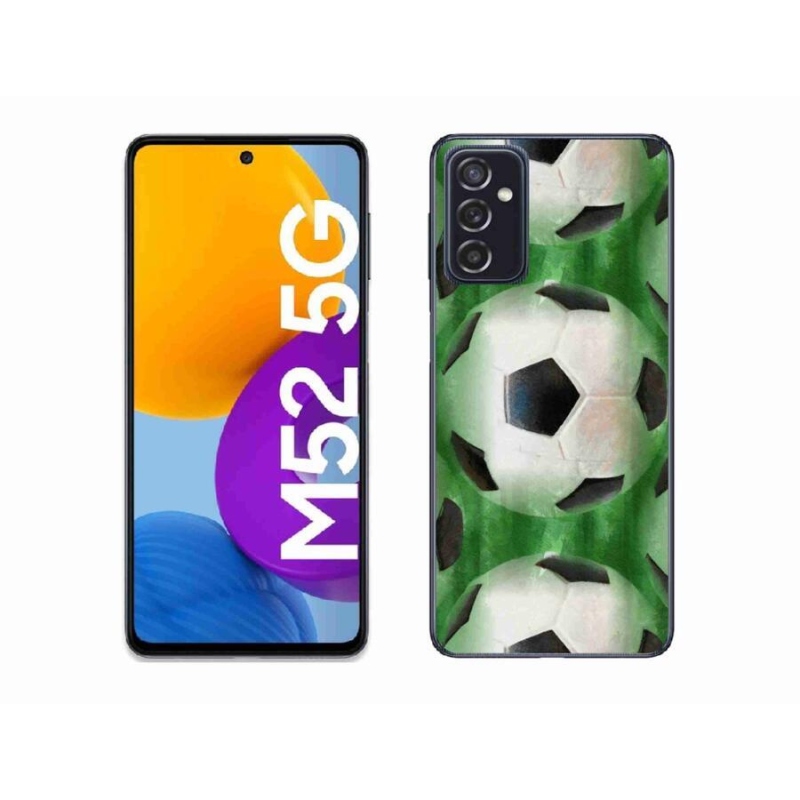 Gél borítás mmCase a mobiltelefon Samsung Galaxy M52 5G - focilabda